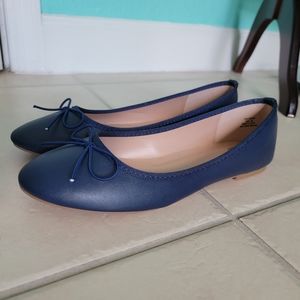 Navy Blue Flats Size 10